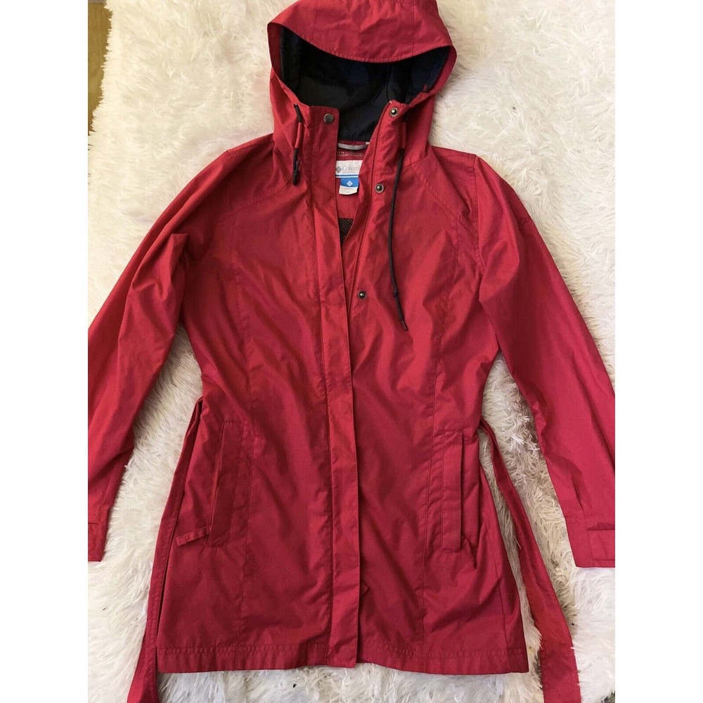 Columbia Omni-Shield Womens XS Pardon My Trench Rain Jacket Pink Belted